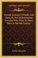 Ancient Accounts of India and China 1162966971 Book Cover