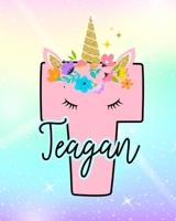 Teagan: Girls Unicorn Journal to Write In | Personalized Journal 1692615203 Book Cover