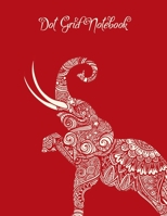 Dot Grid Notebook: Unique Dotted Paper Elephant Notebook Journal with Ornate Design-8.5x11-120 pages-Glossy Cover-Unique Elephant Lovers Gift- 1701821192 Book Cover