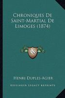 Chroniques de Saint-Martial de Limoges 2019156814 Book Cover
