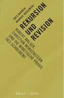 Rekursion Und Revision: Robert Walser, Christian Morgenstern Und Die Mimetische Praxis Des Schreibens 3770565312 Book Cover