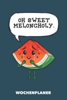 Wochenplaner: Oh süße Melancholie DIN A5 florales Inlay - Wochenkalender 52 Wochen für Trendsetter (navy blau) (German Edition) 1687659796 Book Cover