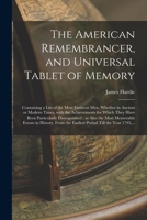The American Remembrancer, and Universal Tablet of Memory: Containing a List of the Most Eminent Men, Whether in Ancient or Modern Times, With the Ach 1014313376 Book Cover