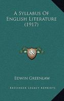 A Syllabus of English Literature 0548713804 Book Cover