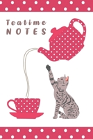 Teatime Notes - Shabby Chic Notebook for Cat Lovers 1704230047 Book Cover