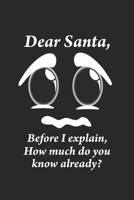 Dear Santa, Before i explain, How much do you know already?: Dear Santa, How much do you know already? Notebook / Fashion Sketchbook / Diary Great Gift for Christmas or any other occasion. 110 Pages 6 1673465102 Book Cover