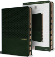 KJV Holy Bible, Large Print Handy Size format, Olive Green Premium Imitation Leather with Ribbon Marker, Red Letter, Thumb Index / KJV Holy Bible, Large (Spanish Edition) B0G5272Q4X Book Cover