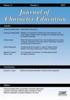 Journal of Character Education Issue 1681233487 Book Cover