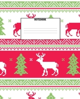 NoteBook: 7.5" x 9.25", 120 College Ruled Pages, Christmas Reindeer Themed Cover with Matte Finish For All Ages 1698071728 Book Cover