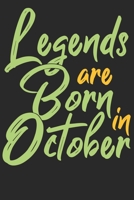 Legends are born in October: Wochenplaner Januar bis Dezember 2020 - 1 Woche auf einen Blick - DIN A5 Monatsplaner Jahresplaner Jahr Terminplaner Checklisten & Notizen Legenden sind im Oktober geboren 1678462918 Book Cover