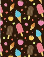 Candy Sweet Pattern: Chocolate And Candies College Ruled Line Notebook 1073035050 Book Cover