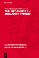 Zum Gedenken an Johannes Stroux: Sozialer Lebensprozess Und Erziehung 3112773942 Book Cover