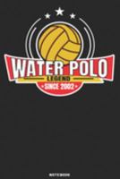 Water Polo Legend since 2002 Notebook: Waterpolo Legends Design - 120 ruled Pages 6''x9'' Notebook for Player and Coaches. Journal to write down your ... Fans and Lovers for Christmas or Birthdays 1691993549 Book Cover