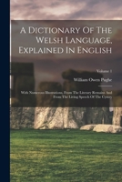 A Dictionary Of The Welsh Language, Explained In English: With Numerous Illustrations, From The Literary Remains And From The Living Speech Of The Cymry; Volume 1 1018716173 Book Cover