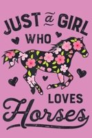 Just A Girl Who Loves Horses: Horse Journal and Notebook for Girls and Women - Gifts for Horse Lovers - Use for Notes, Journaling or as a Diary - 120 Blank Lined Pages - Softcover 1702173240 Book Cover