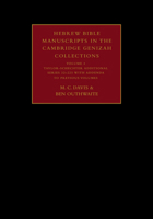 Hebrew Bible Manuscripts in the Cambridge Genizah Collections: Volume 4, Taylor-Schechter Additional Series 32-225, with Addenda to Previous Volumes (Cambridge University Library Genizah Series) 0521816130 Book Cover