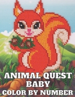 Animal quest baby color by number: Featuring Incredibly Cute and Lovable Baby Animals from Forests, Jungles, Oceans and Farms activity puzzle and ... and Relaxation kids ages 4-8,6-10,8-12,3-5 null Book Cover