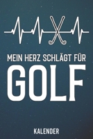Kalender: 2020 A5 1 Woche 2 Seiten - 110 Seiten - Mein Herz schl�gt f�r Golf 1655503243 Book Cover