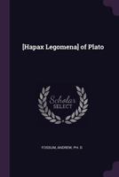 [Hapax Legomena] of Plato .. 1377931978 Book Cover