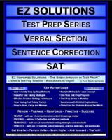 EZ Solutions - Test Prep Series - Verbal Section - Sentence Correction - SAT (Edition: Updated. Version: Revised. 2015) (EZ Test Prep) 1605629758 Book Cover