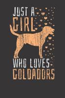 Goldador Notebook: Dog Just A Girl Who Loves Dogs Vintage 6x9 Dot Grid Dotted 120 Pages for School College 1080493239 Book Cover