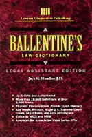 Ballentine's Law Dictionary: Legal Assistant Edition 0827348746 Book Cover