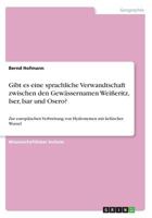 Gibt es eine sprachliche Verwandtschaft zwischen den Gew�ssernamen Wei�eritz, Iser, Isar und Osero?: Zur europ�ischen Verbreitung von Hydronymen mit keltischer Wurzel 3668331073 Book Cover