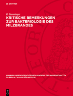 Kritische Bemerkungen Zur Bakteriologie Des Milzbrandes 3112727584 Book Cover