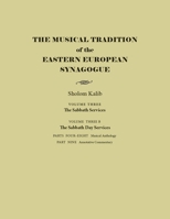 The Musical Tradition of the Eastern European Synagogue: Volume 3b: The Sabbath Day Services 0815637764 Book Cover