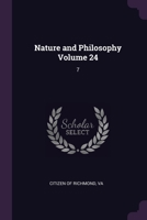 Nature and philosophy Volume 24: 7 1378692497 Book Cover