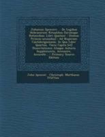Johannis Spenceri ... De Legibus Hebraeorum Ritualibus Earumque Rationibus: Libri Quatuor : [tomus Primus-secundus] : Ad Nuperam Cantabrigiensem, In ... Accessere, Accurate... 1295084783 Book Cover