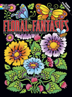Floral Fantasies Stained Glass Coloring Book 0486498077 Book Cover