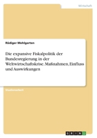 Die expansive Fiskalpolitik der Bundesregierung in der Weltwirtschaftskrise. Maßnahmen, Einfluss und Auswirkungen 3346442071 Book Cover