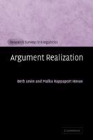 Argument Realization 0521663768 Book Cover