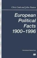 European Political Facts, 1900-1996 0312212313 Book Cover
