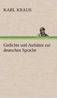 Gedichte Und Aufsatze Zur Deutschen Sprache 3842491395 Book Cover