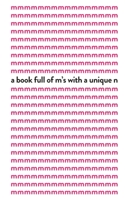 A book full of m's with a unique n 1706622945 Book Cover