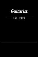 Guitarist EST. 2020: Blank Lined Notebook Journal 1693502194 Book Cover