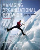 Managing Organizational Behavior with Connect Plus Access Code: What Great Managers Know & Do 0077462718 Book Cover
