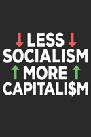 Less Socialism More Capitalism: Capitalist Capitalism Libertarian Free Market Economics Gift Notebook, 120 Pages, squared, 6x9 1699567735 Book Cover