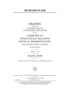 The situation in Haiti B084DL4SBQ Book Cover