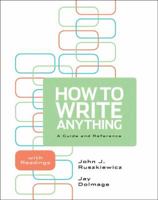 How to Write Anything with 2009 MLA and 2010 APA Updates