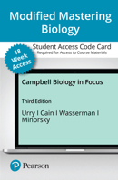 Modified Mastering Biology with Pearson Etext -- Access Card -- For Campbell Biology in Focus 013678089X Book Cover