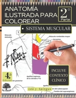 ANATOMÍA ILUSTRADA PARA COLOREAR: 2° parte. SISTEMA MUSCULAR. Incluye contexto clínico. B09B14Q6RF Book Cover
