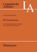 Pp-Extraktionen: Eine Untersuchung Zum Verhaltnis Von Grammatik Und Pragmatik 348430507X Book Cover