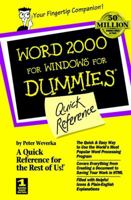 Word 2000 for Windows for Dummies Quick Reference 0764504495 Book Cover