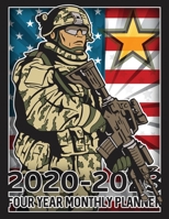 Proud Military Soldier 2020 - 2023 Four Year Monthly Planner: Calendar, Notebook Army American Flag 1708431691 Book Cover