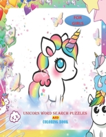 UNICORN WORD SEARCH PUZZLES AND COLORING BOOK FOR GIRL: A Fun Kid Workbook Game For Learning, Coloring, sudoku, Mazes, Word Search and More! B08924GCT8 Book Cover