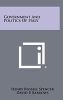 Government And Politics Of Italy 125842150X Book Cover