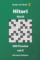 Puzzles for Brain - Hitori 200 Puzzles 10x10 vol. 2 1723410152 Book Cover